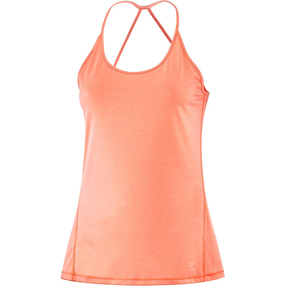 Salomon Singapore Womens Tank - COMET W Coral | 60475-LGHF